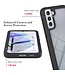 Transparant Zwart Hybrid Hoesje + Screen Protector voor de Samsung Galaxy S21