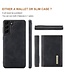 DG.Ming Zwart 2 in 1 Kickstand Faux Lederen Hoesje voor de Samsung Galaxy S21