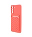 Roze Gewoven TPU Hoesje voor de Samsung Galaxy S21