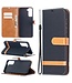 Zwart Jeans Bookcase Hoesje voor de Samsung Galaxy S21 Plus