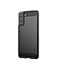 Mofi MOFI Zwart Carbon TPU Hoesje voor de Samsung Galaxy S21 Plus