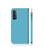 Blauw Spiegel Bookcase Hoesje voor de Samsung Galaxy S21 Plus