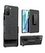 Zwart Gewoven Hardcase Hoesje voor de Samsung Galaxy S21 Plus