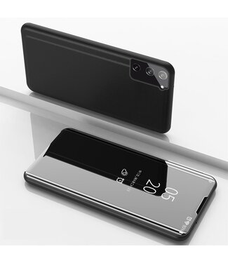 Zwart Spiegel Bookcase Hoesje Samsung Galaxy S21 Plus