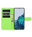 Groen Lychee Bookcase Hoesje voor de Samsung Galaxy S21 Plus