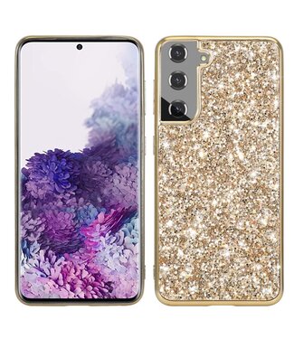 Goud Glitters Hybrid Hoesje Samsung Galaxy S21 Plus