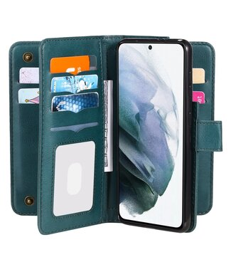 Groen Pasjeshouder Bookcase Hoesje Samsung Galaxy S21 Plus