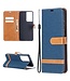 Blauw Jeans Bookcase Hoesje voor de Samsung Galaxy S21 Ultra