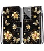 Gouden Bloemen Bookcase Hoesje voor de Samsung Galaxy S21 Ultra