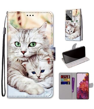 Katten Bookcase Hoesje Samsung Galaxy S21 Ultra