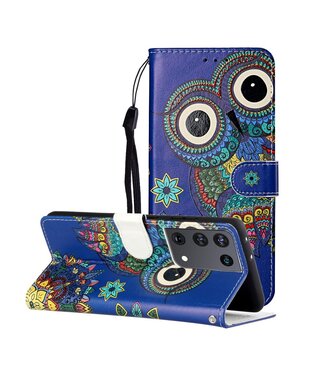 Uil Bookcase Hoesje Samsung Galaxy S21 Ultra