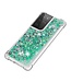 Groen Glitter TPU Hoesje voor de Samsung Galaxy S21 Ultra