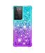 Blauw / Paars Gradient Glitter TPU Hoesje voor de Samsung Galaxy S21 Ultra