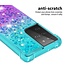 Blauw / Paars Gradient Glitter TPU Hoesje voor de Samsung Galaxy S21 Ultra