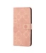 Roze Bloemen Bookcase Hoesje voor de Samsung Galaxy S21 Ultra