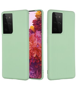 Groen Siliconen Hoesje Samsung Galaxy S21 Ultra