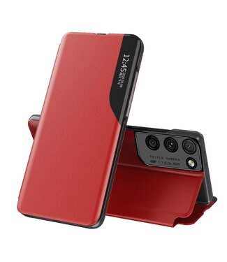Rood Venster Bookcase Hoesje Samsung Galaxy S21 Ultra