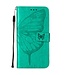 Groen Vlinder Bookcase Hoesje voor de Samsung Galaxy S21 Ultra