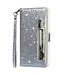 Zilver Glitters Wallet Hoesje voor de Samsung Galaxy S21 Ultra