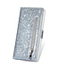 Zilver Glitters Wallet Hoesje voor de Samsung Galaxy S21 Ultra