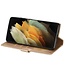 Goud Glitters Wallet Hoesje voor de Samsung Galaxy S21 Ultra