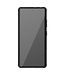 Zwart Banden Profiel Kickstand Hybrid Hoesje voor de Samsung Galaxy S21 Ultra
