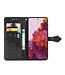 Zwart Mandala Bookcase Hoesje voor de Samsung Galaxy S21 Ultra