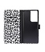 Wit Luipaard Bookcase Hoesje voor de Samsung Galaxy S21 Ultra