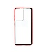 Rood Dubbelzijdig Metaal Hoesje voor de Samsung Galaxy S21 Ultra