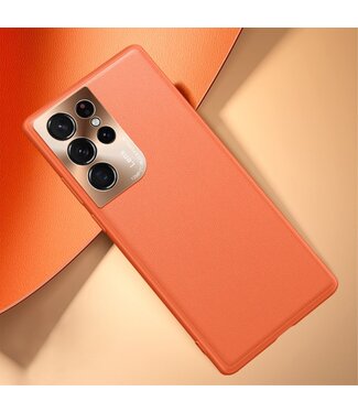 Oranje Hybrid Hoesje Samsung Galaxy S21 Ultra