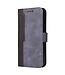 Grijs / Zwart Split Lederen Bookcase Hoesje voor de Samsung Galaxy S21 Ultra