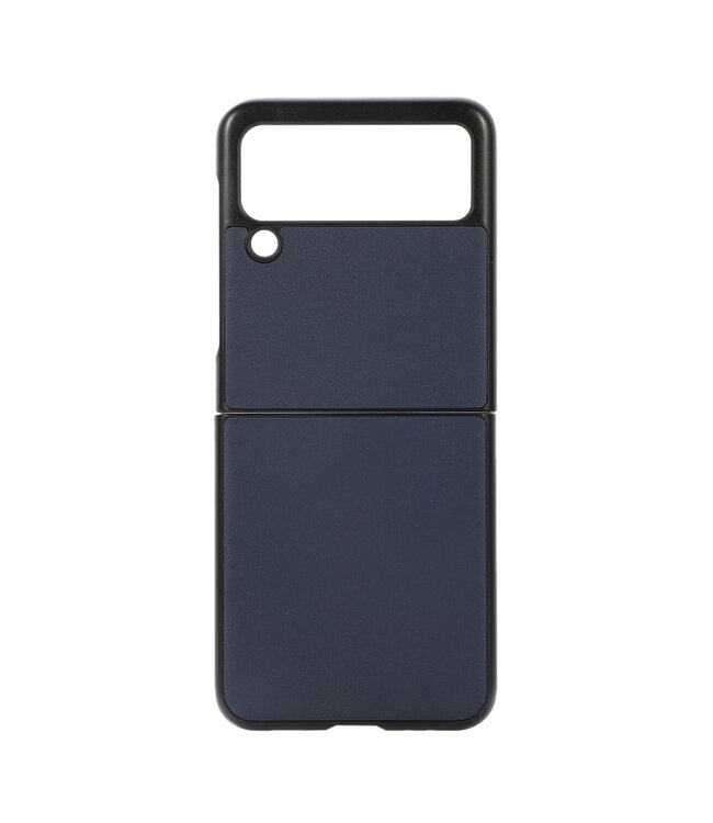 Blauw Genuine Lederen Hoesje voor de Samsung Galaxy Z Flip 3