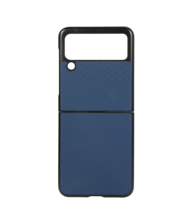 Blauw Carbon Hybrid Hoesje voor de Samsung Galaxy Z Flip 3