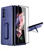 Blauw Hybrid Hoesje + Tempered Glass Protector voor de Samsung Galaxy Z Fold 3