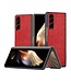 Rood Faux Lederen Bookcase Hoesje voor de Samsung Galaxy Z Fold 3