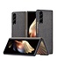 Zwart Faux Lederen Bookcase Hoesje voor de Samsung Galaxy Z Fold 3