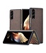 Bruin Faux Lederen Bookcase Hoesje voor de Samsung Galaxy Z Fold 3