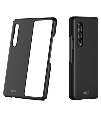 Zwart Skin Touch Hardcase Hoesje Samsung Galaxy Z Fold 3