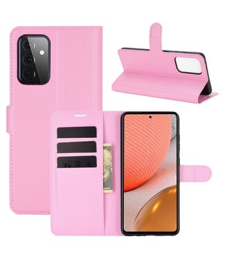 Roze Lychee Bookcase Hoesje Samsung Galaxy A72