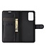 Zwart Lychee Bookcase Hoesje voor de Samsung Galaxy A72