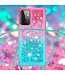 Roze / Cyaan Gradient Glitter TPU Hoesje voor de Samsung Galaxy A72