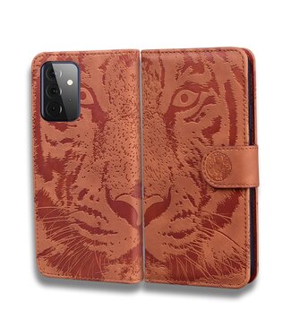 Bruin Tijger Bookcase Hoesje Samsung Galaxy A72