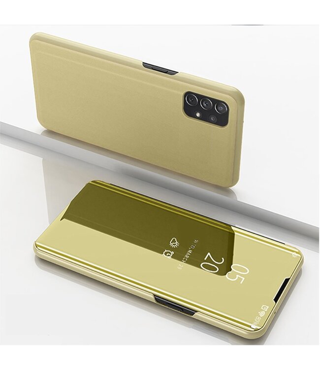 Goud Spiegel Bookcase Hoesje voor de Samsung Galaxy A72