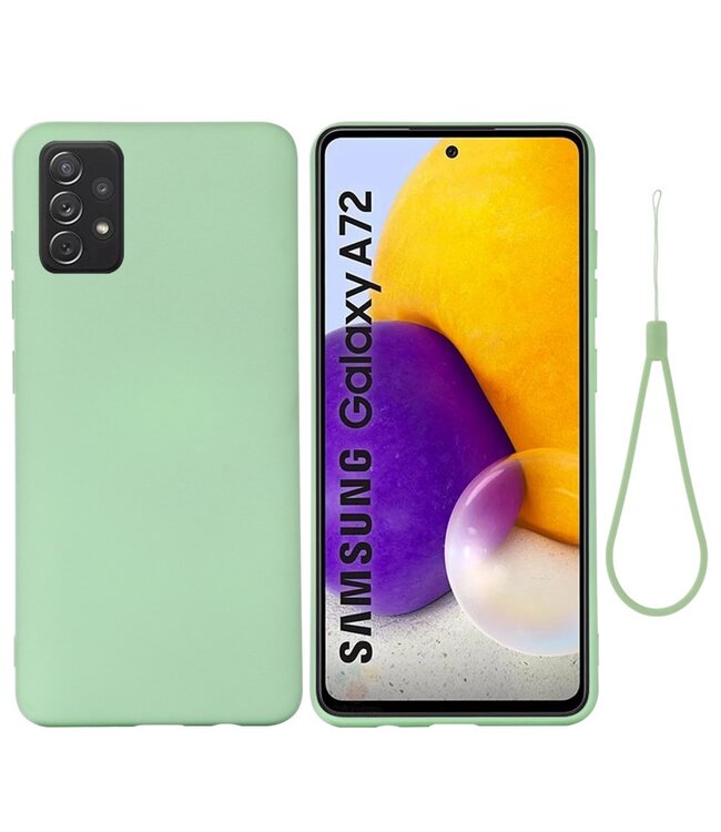 Groen Bandje Siliconen Hoesje voor de Samsung Galaxy A72