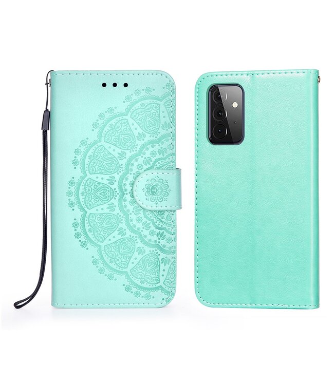 Groen Mandala Bookcase Hoesje voor de Samsung Galaxy A72