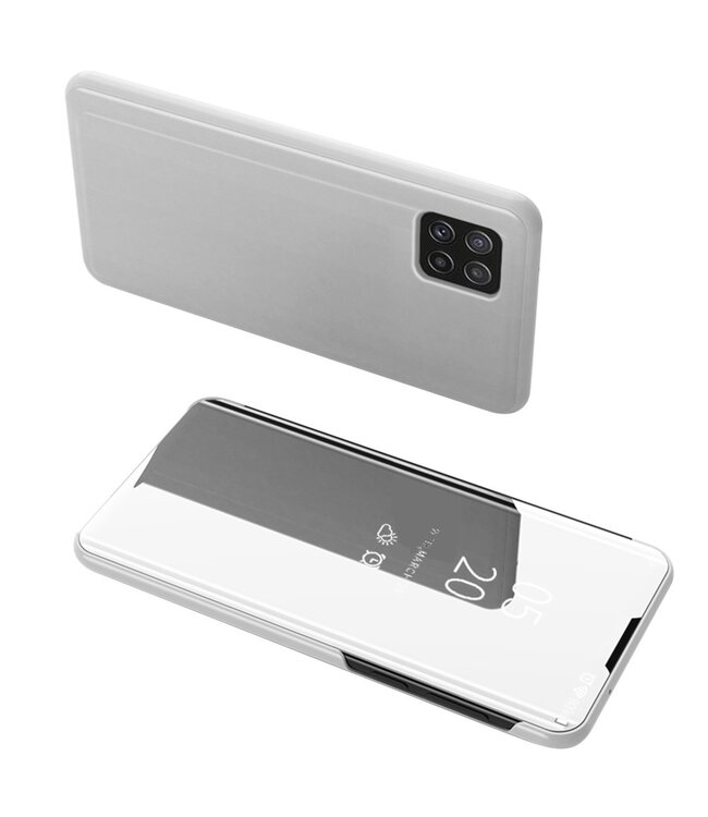 Zilver Spiegel Bookcase Hoesje voor de Samsung Galaxy A22 (5G)