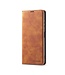 Forwenw Forwenw Bruin Faux Lederen Bookcase Hoesje voor de Samsung Galaxy A22 (5G)