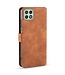 DG.Ming Bruin Retro Faux Lederen Hoesje voor de Samsung Galaxy A22 (5G)