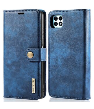 Blauw 2 in 1 Portemonnee Hoesje Samsung Galaxy A22 (5G)