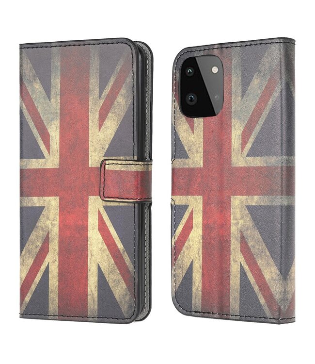 Britse Vlag Bookcase Hoesje voor de Samsung Galaxy A22 (5G)